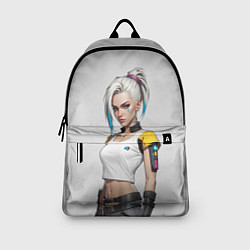 Рюкзак Девушка в белом топе Cyberpunk 2077, цвет: 3D-принт — фото 2