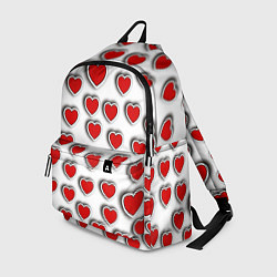Рюкзак Стикеры наклейки сердечки объемные, цвет: 3D-принт