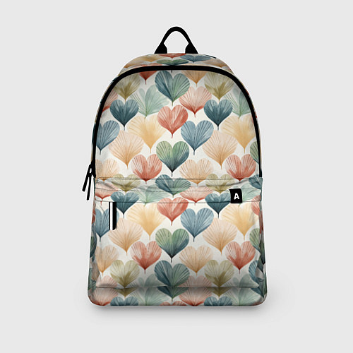 Рюкзак Разноцветные нарисованные сердечки / 3D-принт – фото 3