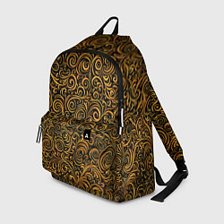 Рюкзак Золотые узоры завитки, цвет: 3D-принт