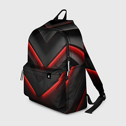 Рюкзак Красное свечение на черном, цвет: 3D-принт