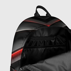 Рюкзак Красное свечение на черном, цвет: 3D-принт — фото 2