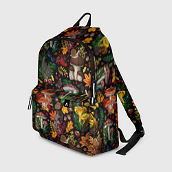 Рюкзак Фон с лесными грибами, цвет: 3D-принт