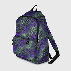 Рюкзак Фиолетово-зеленые ромбики, цвет: 3D-принт