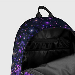 Рюкзак Фиолетовые сверкающие абстрактные волны, цвет: 3D-принт — фото 2