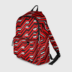 Рюкзак Киберпанк узор красный и чёрный, цвет: 3D-принт