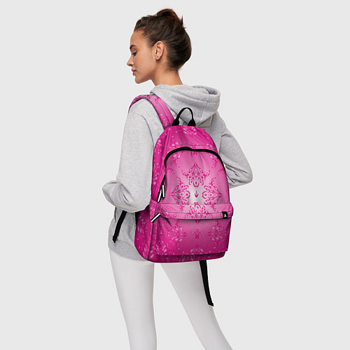 Рюкзак Узоры на розовом фоне / 3D-принт – фото 6