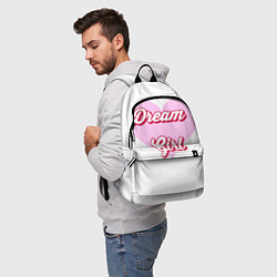 Рюкзак Девушка-мечта и розовое сердце, цвет: 3D-принт — фото 2