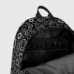 Рюкзак Чёрный паттерн пузырьки, цвет: 3D-принт — фото 2