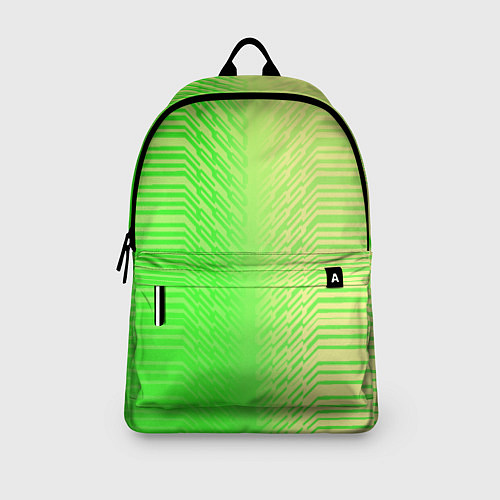 Рюкзак Зелёные градиентные линии / 3D-принт – фото 3