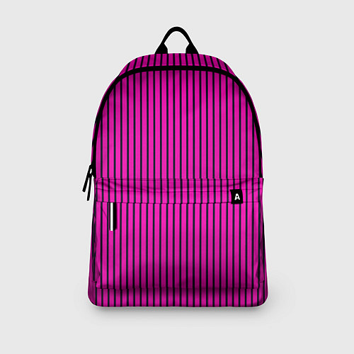 Рюкзак Яркий розовый в полоску / 3D-принт – фото 3