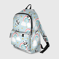Рюкзак Панда на радуге, цвет: 3D-принт