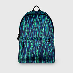 Рюкзак Тёмно-синий абстрактный неоновые линии, цвет: 3D-принт — фото 2