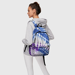 Рюкзак Сине-фиолетовый узор тай дай, цвет: 3D-принт — фото 2