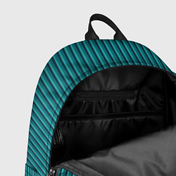 Рюкзак Бирюзовый в полоску, цвет: 3D-принт — фото 2