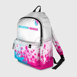 Рюкзак Atletico Madrid neon gradient style посередине, цвет: 3D-принт