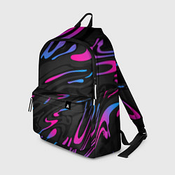Рюкзак Неоновые разводы - фиолетовый, цвет: 3D-принт