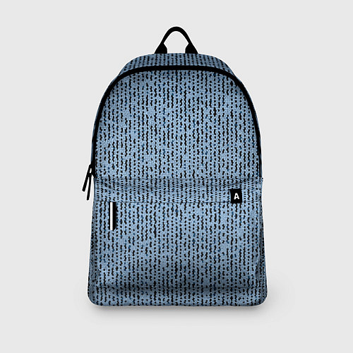 Рюкзак Голубой с чёрным мелкая мозаика / 3D-принт – фото 3