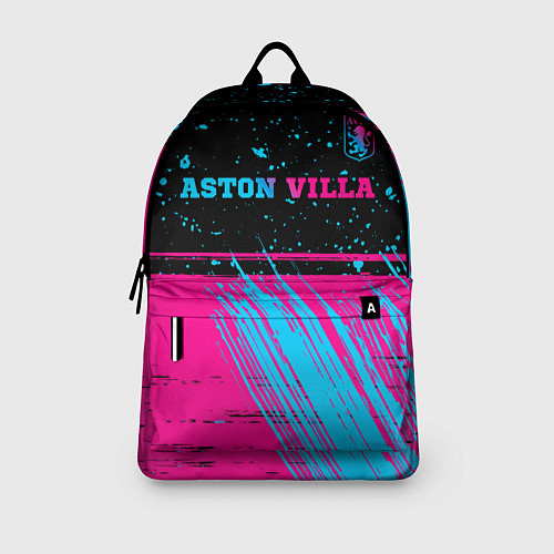 Рюкзак Aston Villa - neon gradient посередине / 3D-принт – фото 3