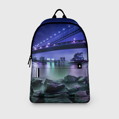 Рюкзак Вечерняя Америка - мост / 3D-принт – фото 3