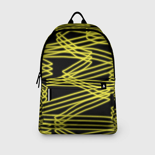 Рюкзак Желтые светящиеся линии / 3D-принт – фото 3