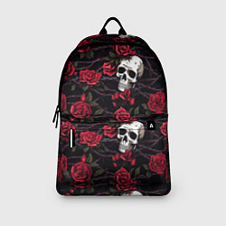 Рюкзак Черепа с алыми розами, цвет: 3D-принт — фото 2