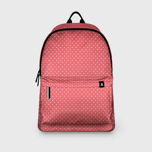 Рюкзак Нежный розовый в белый горошек / 3D-принт – фото 3