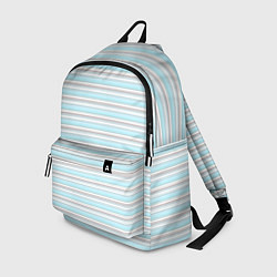 Рюкзак Светлый серо-голубой полосами, цвет: 3D-принт