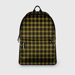 Рюкзак Чёрный с жёлтыми полосами шотландка, цвет: 3D-принт — фото 2