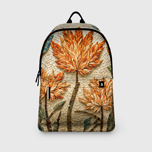 Рюкзак Мозаика осенняя листва в теплых тонах / 3D-принт – фото 3