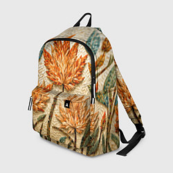 Рюкзак Мозаика осенняя листва в теплых тонах, цвет: 3D-принт