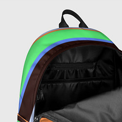 Рюкзак Разноцветный полосатый, цвет: 3D-принт — фото 2