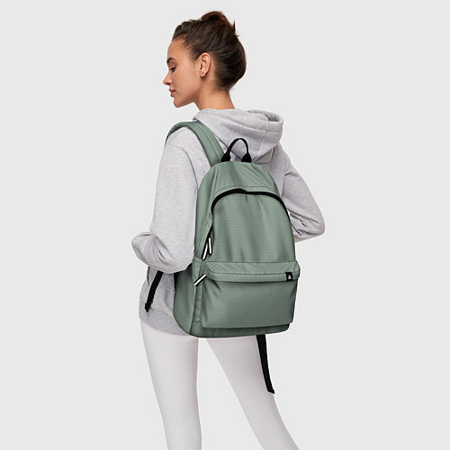 Рюкзак Светлый серо-зелёный текстурированный / 3D-принт – фото 6