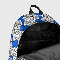 Рюкзак Нейрографический узор из синих кругов и овалов, цвет: 3D-принт — фото 2