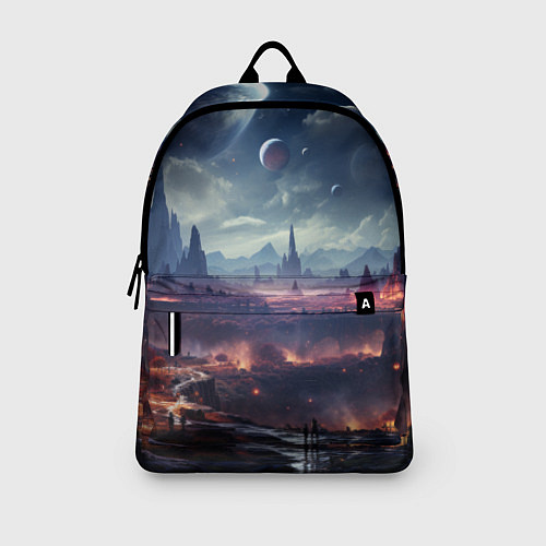 Рюкзак Фантастическая планета внутри космоса / 3D-принт – фото 3