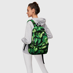 Рюкзак Зеленые листья и мох, цвет: 3D-принт — фото 2