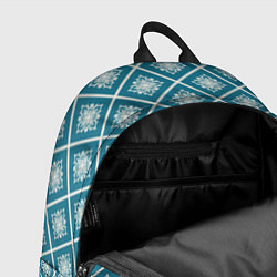 Рюкзак Орнамент в ромбах на синем, цвет: 3D-принт — фото 2
