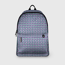 Рюкзак Волнистые полосы текстурированный сиренево-бирюзов, цвет: 3D-принт — фото 2