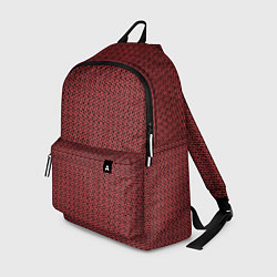 Рюкзак Тёмно-красный текстурированный полосатый, цвет: 3D-принт