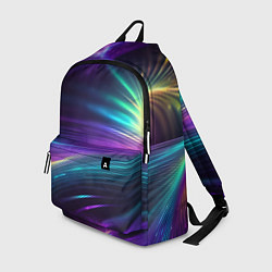Рюкзак Неоновые лучи на фиолетовом фоне, цвет: 3D-принт