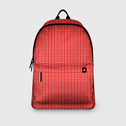 Рюкзак Красный в белые маленькие полоски, цвет: 3D-принт — фото 2