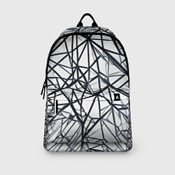 Рюкзак Чёрные хаотичные линии на белом фоне, цвет: 3D-принт — фото 2
