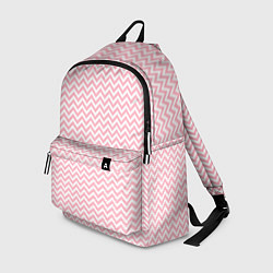 Рюкзак Белый в розовые ломаные полосы, цвет: 3D-принт