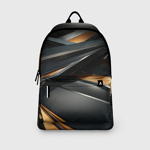 Рюкзак Черная абстракция геометрия / 3D-принт – фото 3