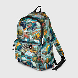 Рюкзак Adventure stickers, цвет: 3D-принт