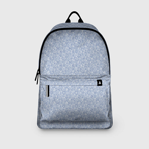 Рюкзак Светлый серо-голубой в мелкий рисунок / 3D-принт – фото 3