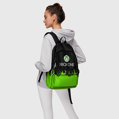 Рюкзак Xbox green fire / 3D-принт – фото 6
