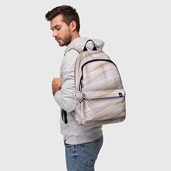 Рюкзак Бежевый абстрактные полосы, цвет: 3D-принт — фото 2