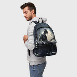 Рюкзак Играющий на гитаре в свете Луны музыкант, цвет: 3D-принт — фото 2