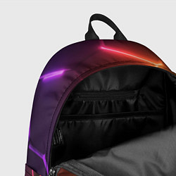 Рюкзак Радужные неоновые плиты в разломе, цвет: 3D-принт — фото 2